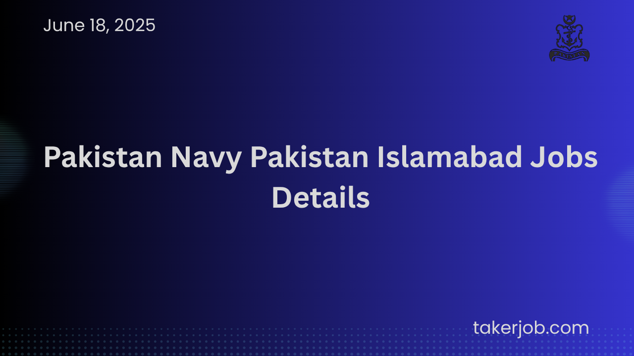 Pakistan Islamabad Jobs